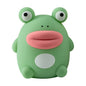 PP-D10 Frog Shape Night Light 3-Brightness Levels RGB Color Changing Remote Control Silicone Touch Lamp for Kids Bedroom