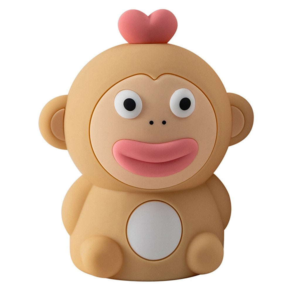 PP-D09 Cute Cartoon Monkey-Shaped Pat Lamp 1200mAh Type-C Charging Night Light for Bedroom