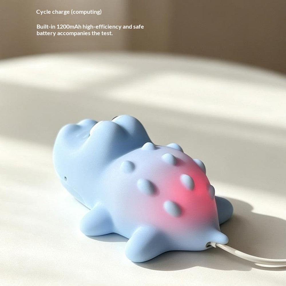 L2602 Goodnight Gator-Shaped Night Light Magnetic Silicone LED Lamp 3-Speed Warm Night Light for Kids Bedroom