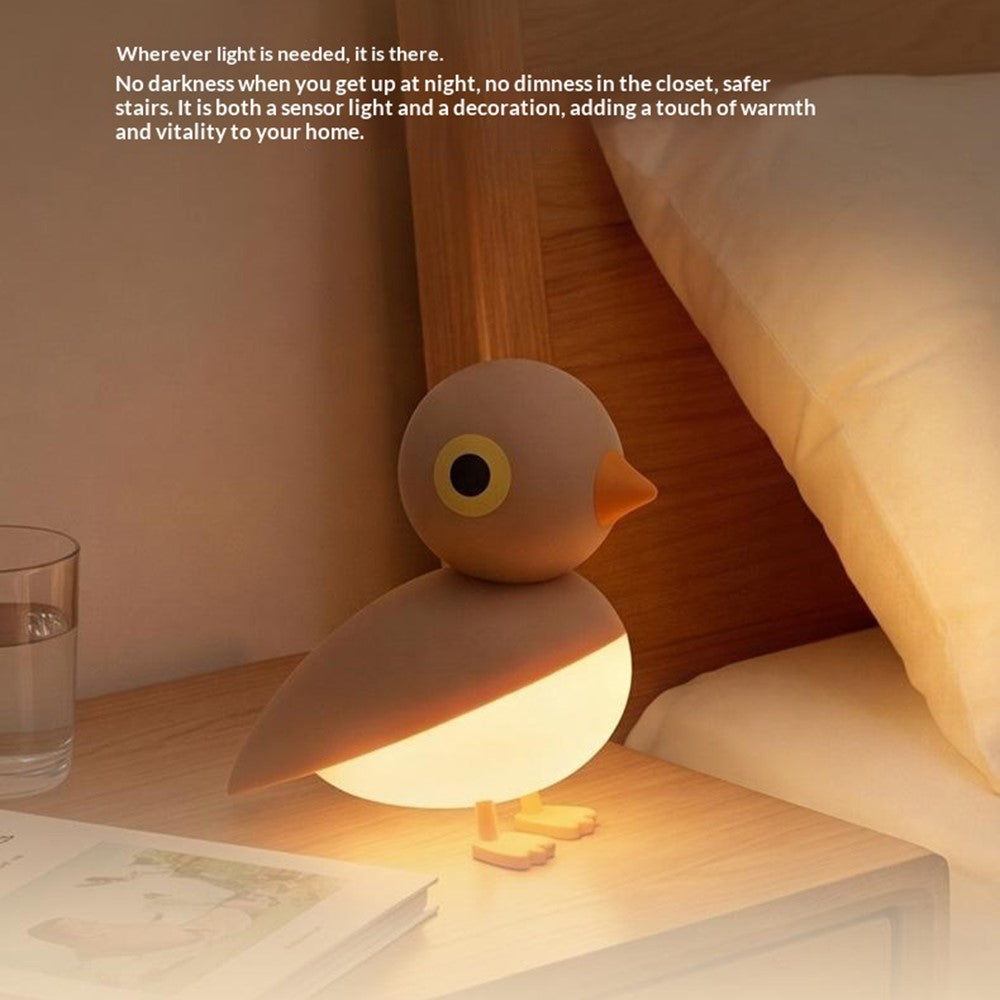 L2601 Cartoon Lucky Bird Shape Smart Radar Motion Sensor Night Light 800mAh Battery Rechargeable LED Decorative Lamp for Bedroom