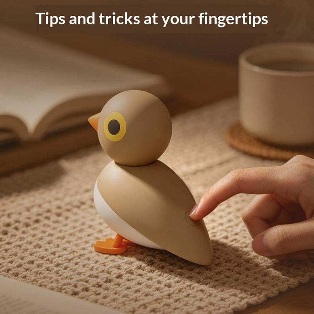 L2601 Cartoon Lucky Bird Shape Smart Radar Motion Sensor Night Light 800mAh Battery Rechargeable LED Decorative Lamp for Bedroom