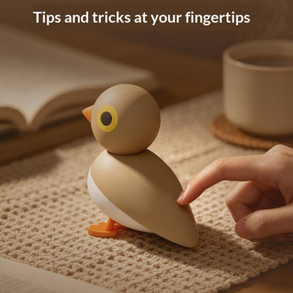 L2601 Cartoon Lucky Bird Shape Smart Radar Motion Sensor Night Light 800mAh Battery Rechargeable LED Decorative Lamp for Bedroom