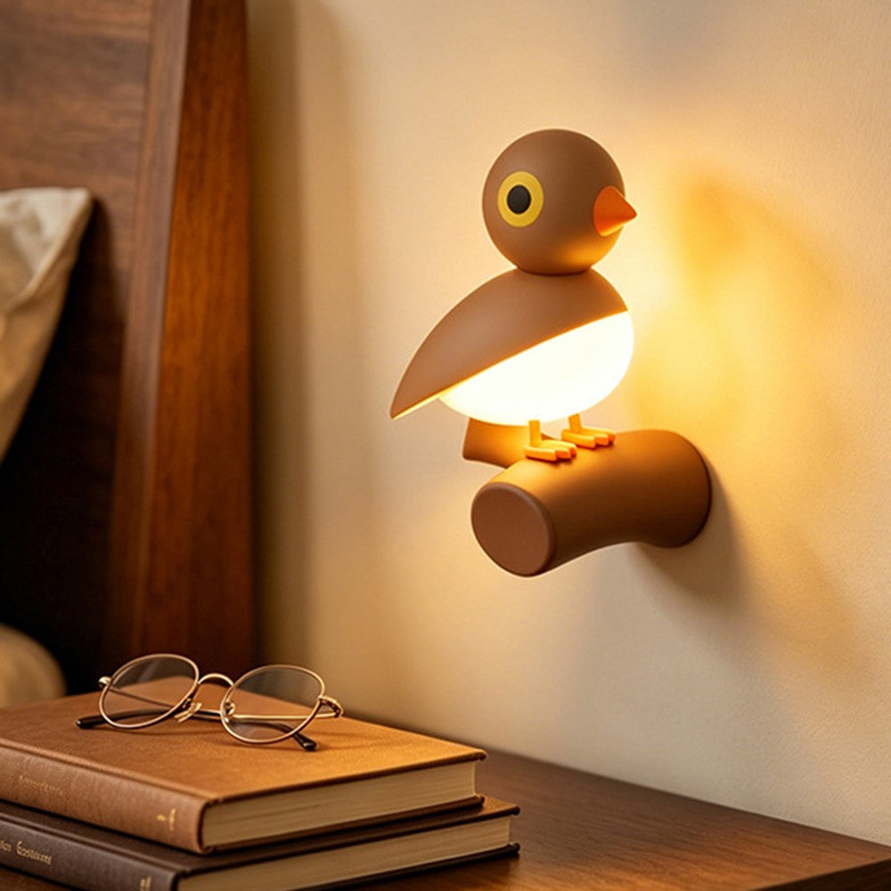 L2601 Cartoon Lucky Bird Shape Smart Radar Motion Sensor Night Light 800mAh Battery Rechargeable LED Decorative Lamp for Bedroom