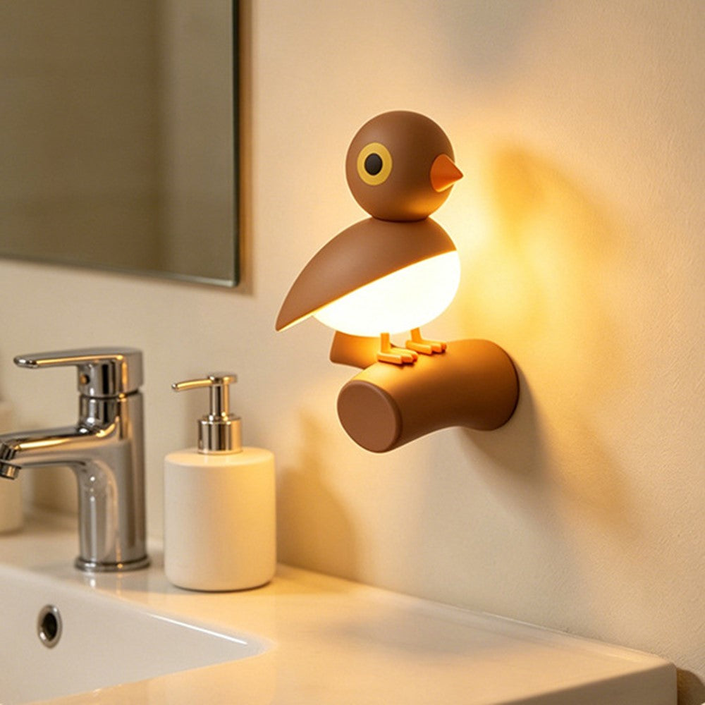 L2601 Cartoon Lucky Bird Shape Smart Radar Motion Sensor Night Light 800mAh Battery Rechargeable LED Decorative Lamp for Bedroom