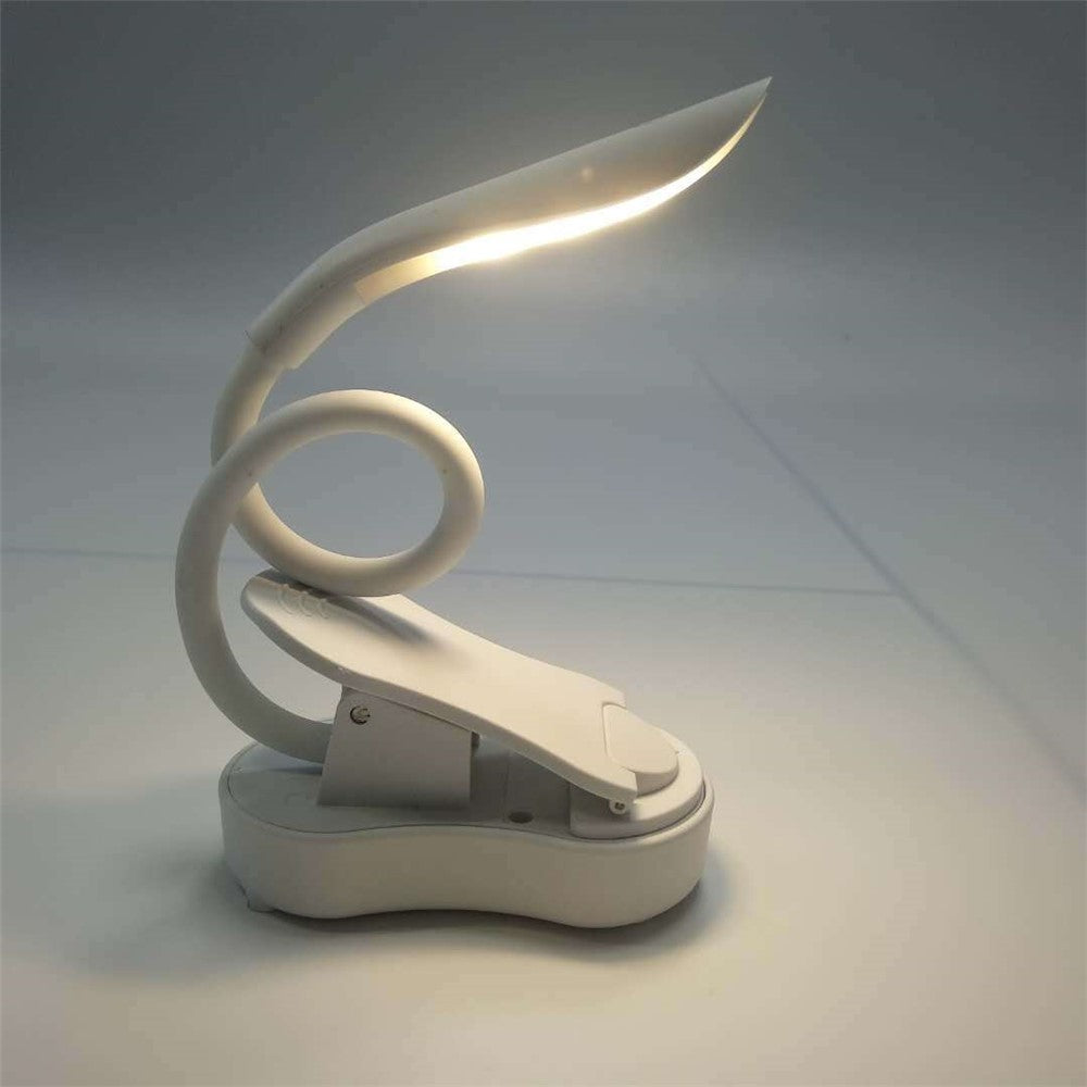 ST-8026 Clip Design LED Light 3 Color Temperature Dormitory Rechargeable Reading Lamp