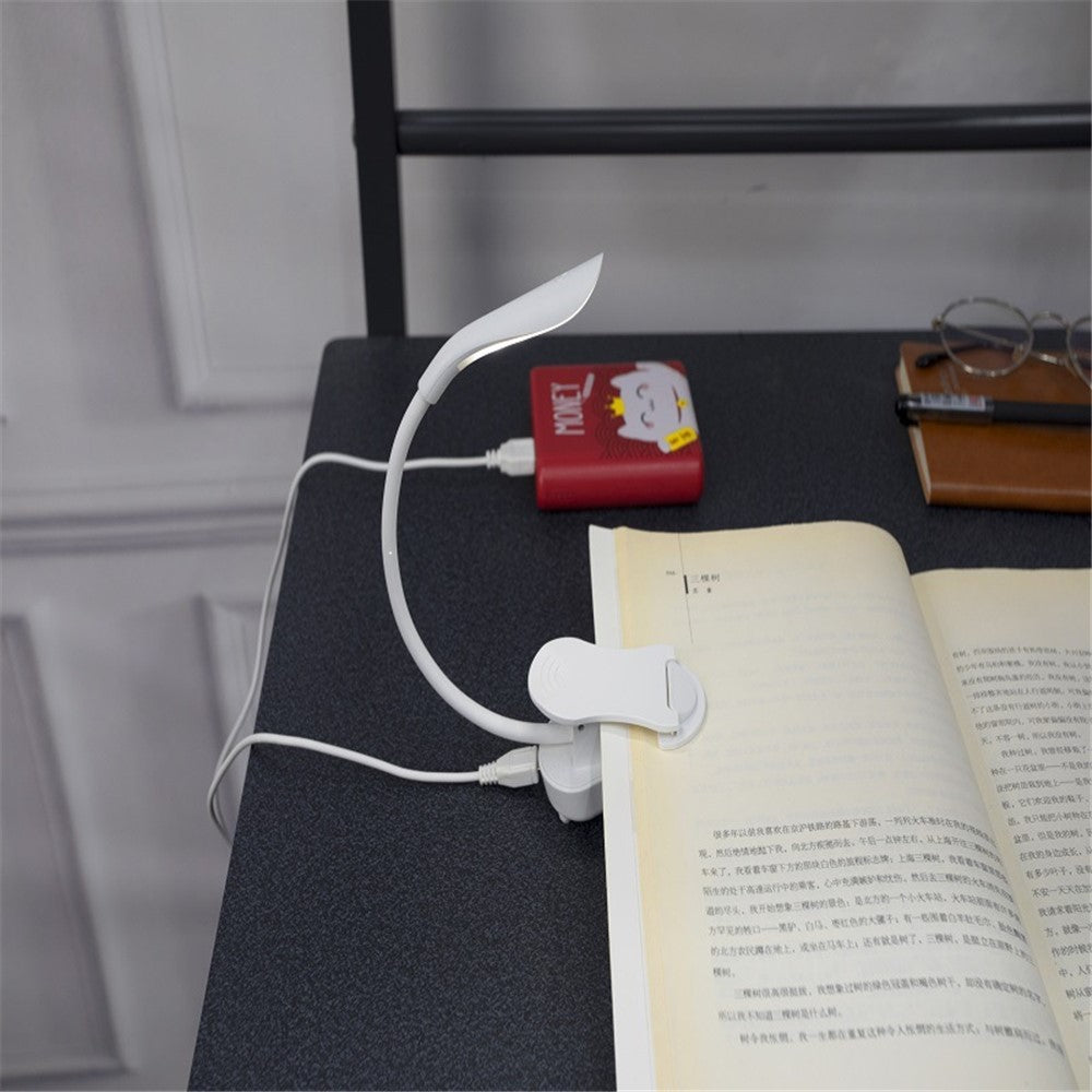 ST-8026 Clip Design LED Light 3 Color Temperature Dormitory Rechargeable Reading Lamp