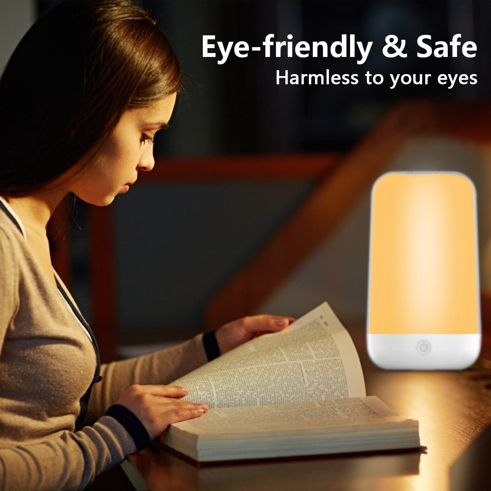 Smart Touch Bedside Lamp Bluetooth-compatible Dimmable Color Night Light Outdoor Music Table Lamp