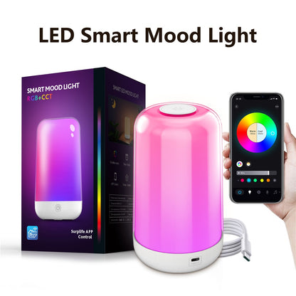 Smart Touch Bedside Lamp Bluetooth-compatible Dimmable Color Night Light Outdoor Music Table Lamp