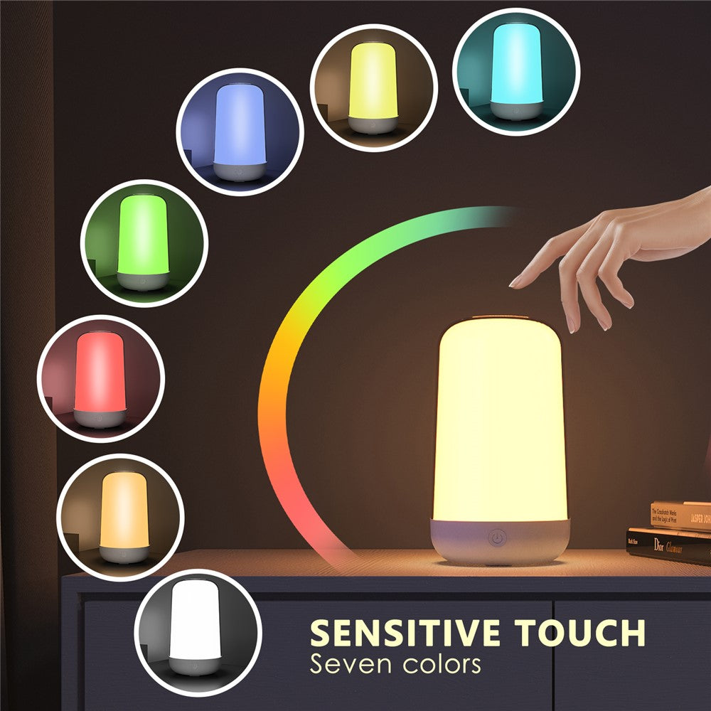 Smart Touch Bedside Lamp Bluetooth-compatible Dimmable Color Night Light Outdoor Music Table Lamp