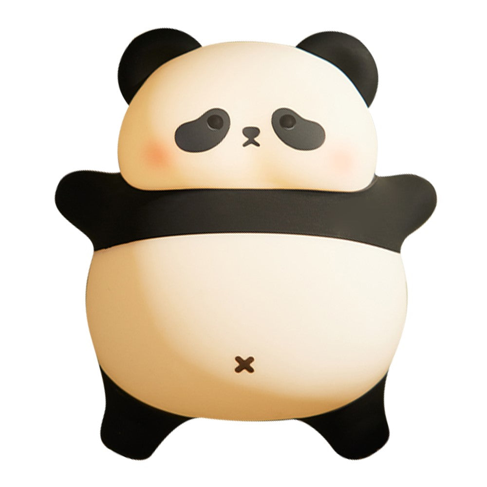 A008 Cute Panda Soft Silicone Night Lamp Rechargeable Bedside LED Tap Light (CE, ROHS, FCC, CPC Certified)