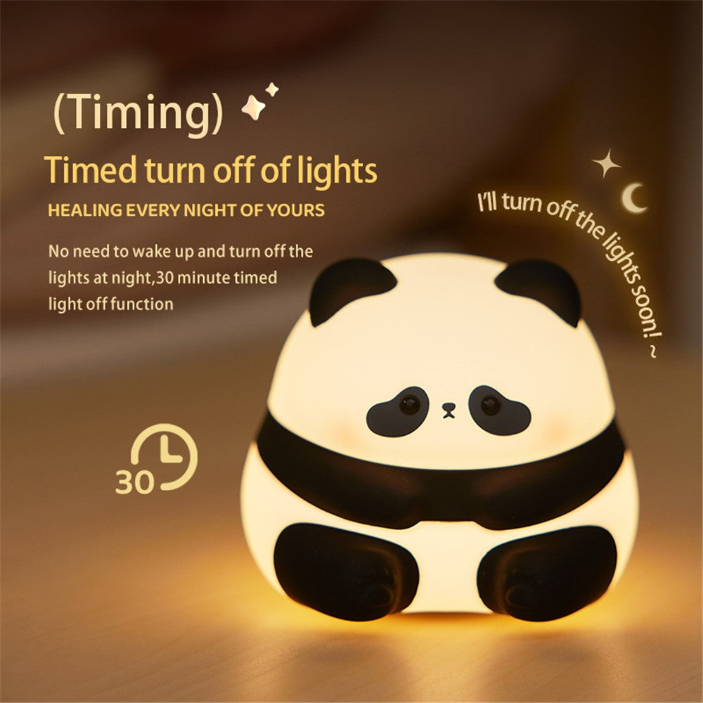 Cute Panda Shape Nursery Light Bedside Lamp Timing Silicone Touch Light (CE / RoHS / FCC / CPC)