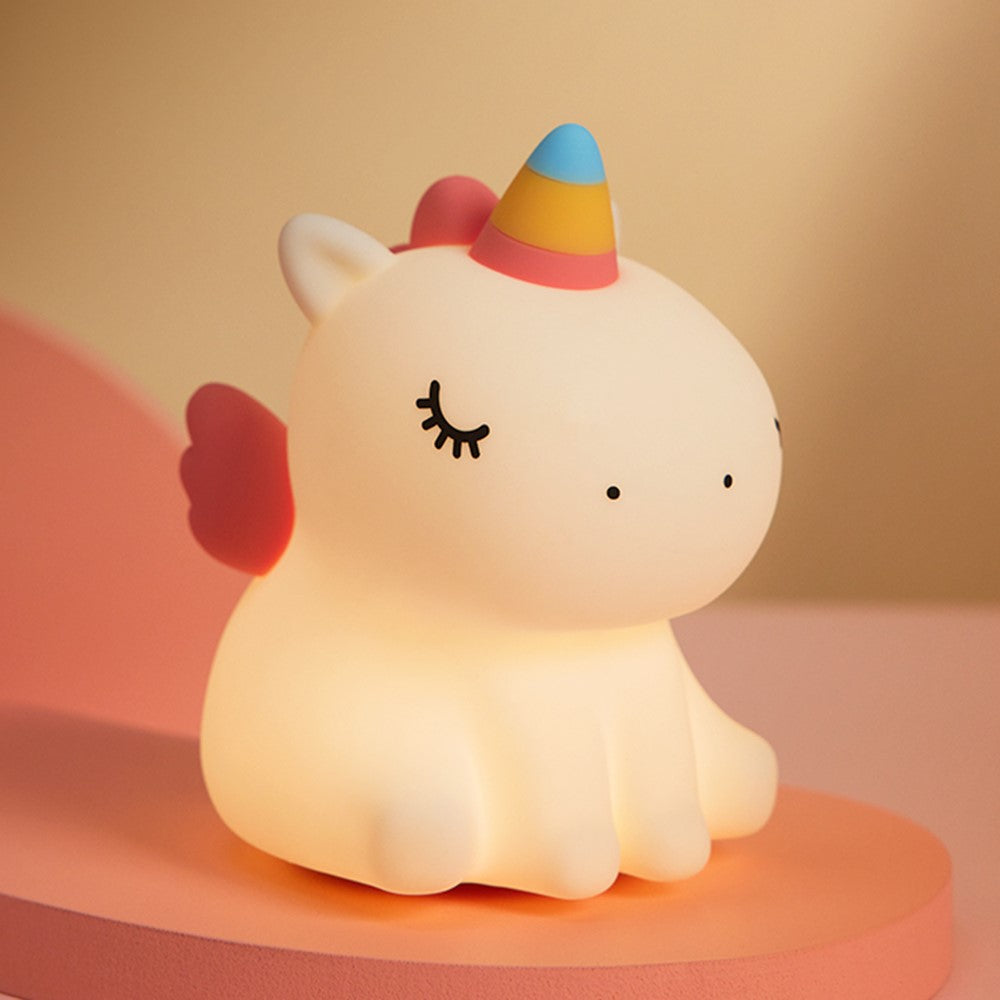 A007 Cute Cartoon Horse Silicone LED Night Lamp Home Bedside Tap Light (CE, ROHS, FCC, CPC Certified)