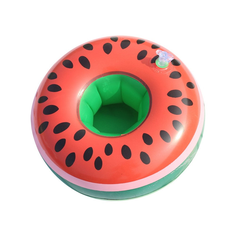 Inflatable Cup Holder Pool Float Watermelon Pineapple Donut Swan Fruit Pool Party Drink Holder