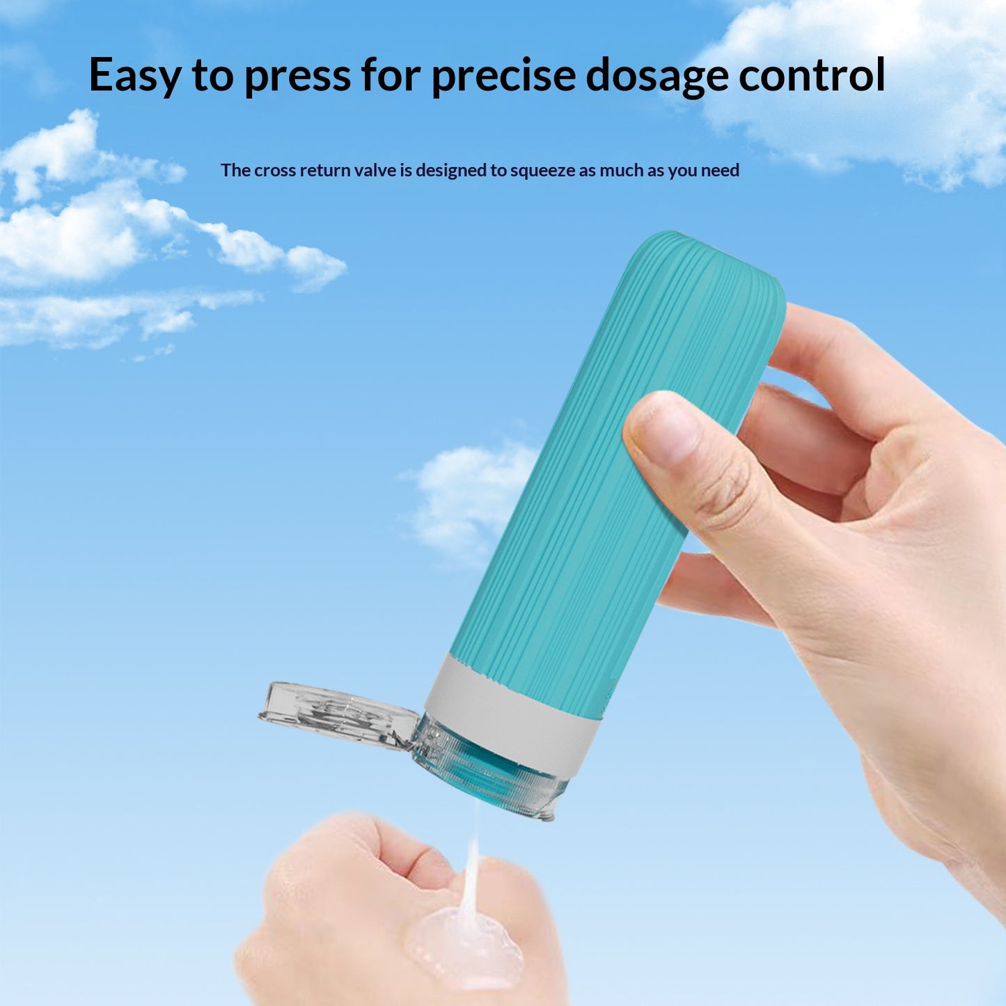 Leak Proof Travel Silicone Bottles Set 60ml 90ml Portable Containers for Shampoo Body Wash