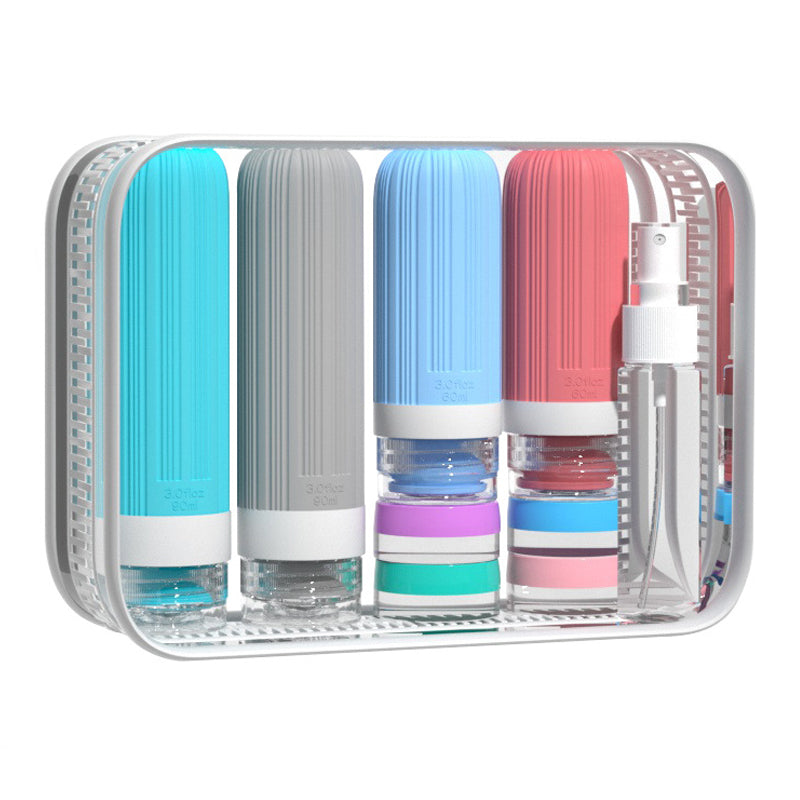 Leak Proof Travel Silicone Bottles Set 60ml 90ml Portable Containers for Shampoo Body Wash