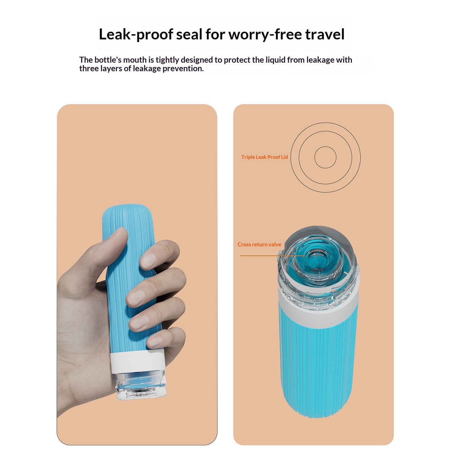 Leak Proof Travel Silicone Bottles Set 60ml 90ml Portable Containers for Shampoo Body Wash