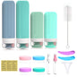 Leak Proof Travel Silicone Bottles Set 60ml 90ml Portable Containers for Shampoo Body Wash