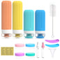Leak Proof Travel Silicone Bottles Set 60ml 90ml Portable Containers for Shampoo Body Wash