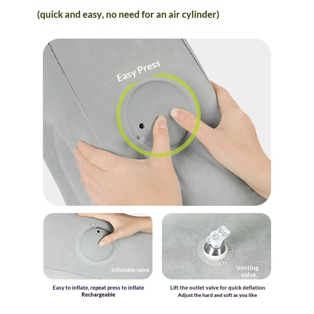 Portable Inflatable Seat Cushion 15-20cm Height Boost Chair Cushion for Stadium Concerts Sports, 37x30x16cm
