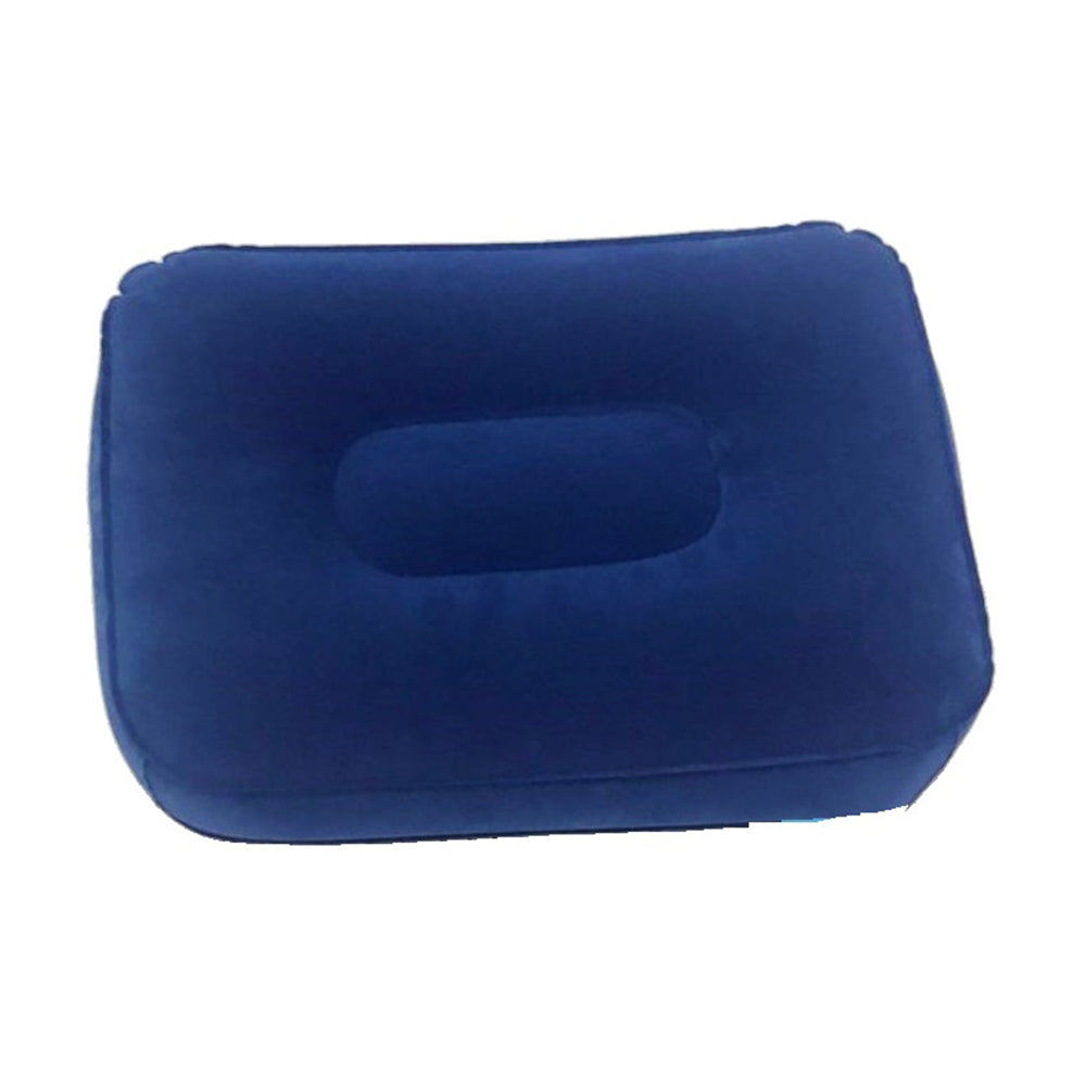 Single Layer Inflatable Footrest Pillow PVC Flocked Travel Foot Rest Air Cushion for Leg Up Relaxing