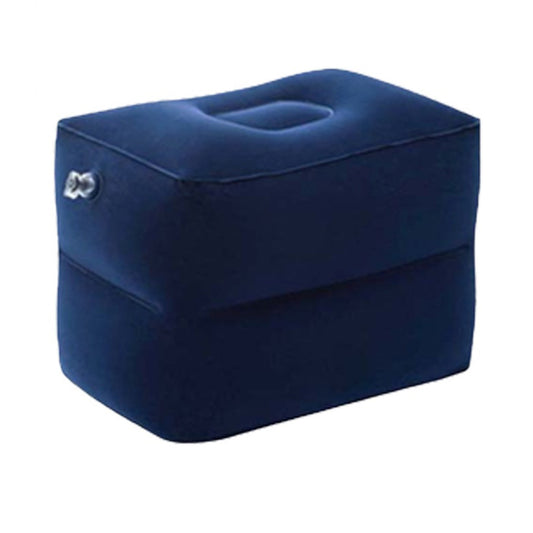 Double Layer PVC Flocked Inflatable Footrest Cushion Portable Foot Rest Air Pillow for Travel Office