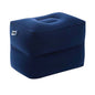 Double Layer PVC Flocked Inflatable Footrest Cushion Portable Foot Rest Air Pillow for Travel Office