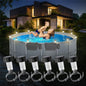 6Pcs Solar Garden Lights Garden Yard Fence Railing Tie Lamps Balcony Waterproof Decorative Lights, Warm Light