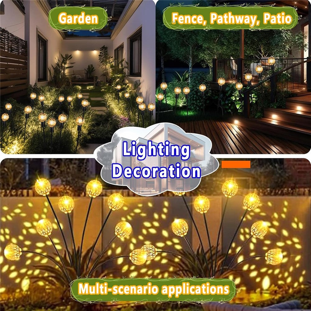 10-Head Solar Morocco Ball Light 2 Modes Landscape Garden Lawn Ground Light