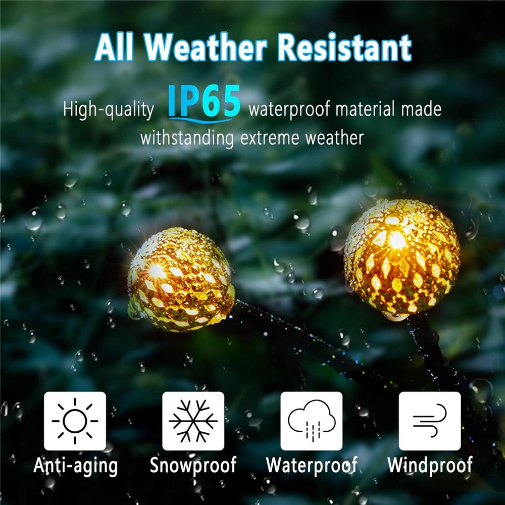 10-Head Solar Morocco Ball Light 2 Modes Landscape Garden Lawn Ground Light