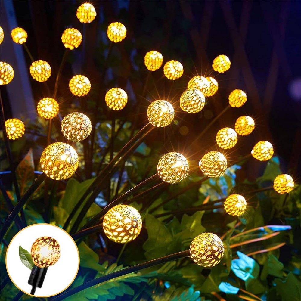 10-Head Solar Morocco Ball Light 2 Modes Landscape Garden Lawn Ground Light