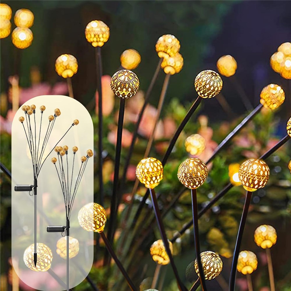 10-Head Solar Morocco Ball Light 2 Modes Landscape Garden Lawn Ground Light