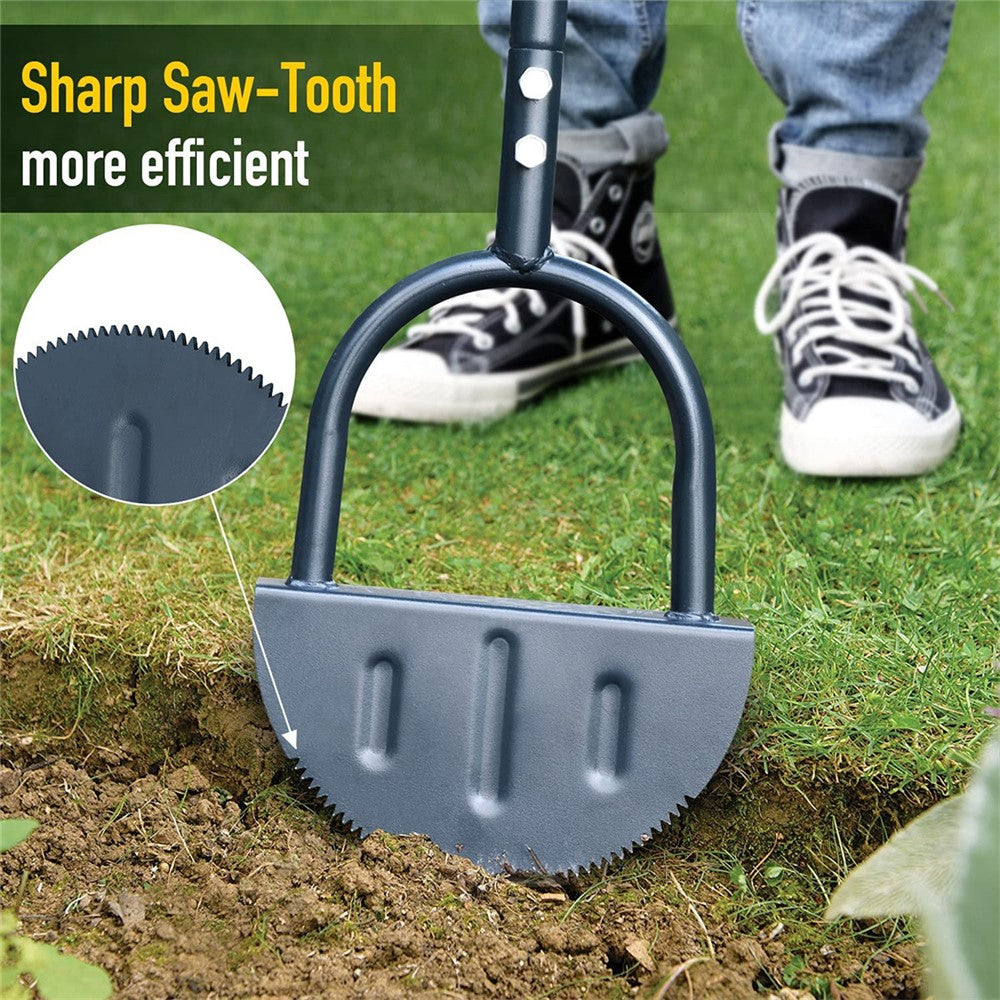 Half Moon Edger Cutting Shovel Lawn Mowing Weeding Tool Serrated Edger Landscape Edge Tool