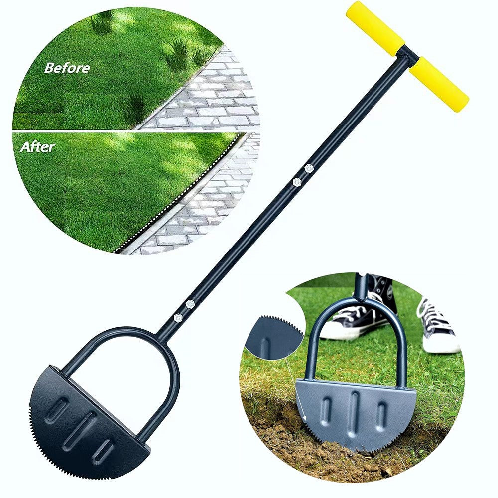 Half Moon Edger Cutting Shovel Lawn Mowing Weeding Tool Serrated Edger Landscape Edge Tool