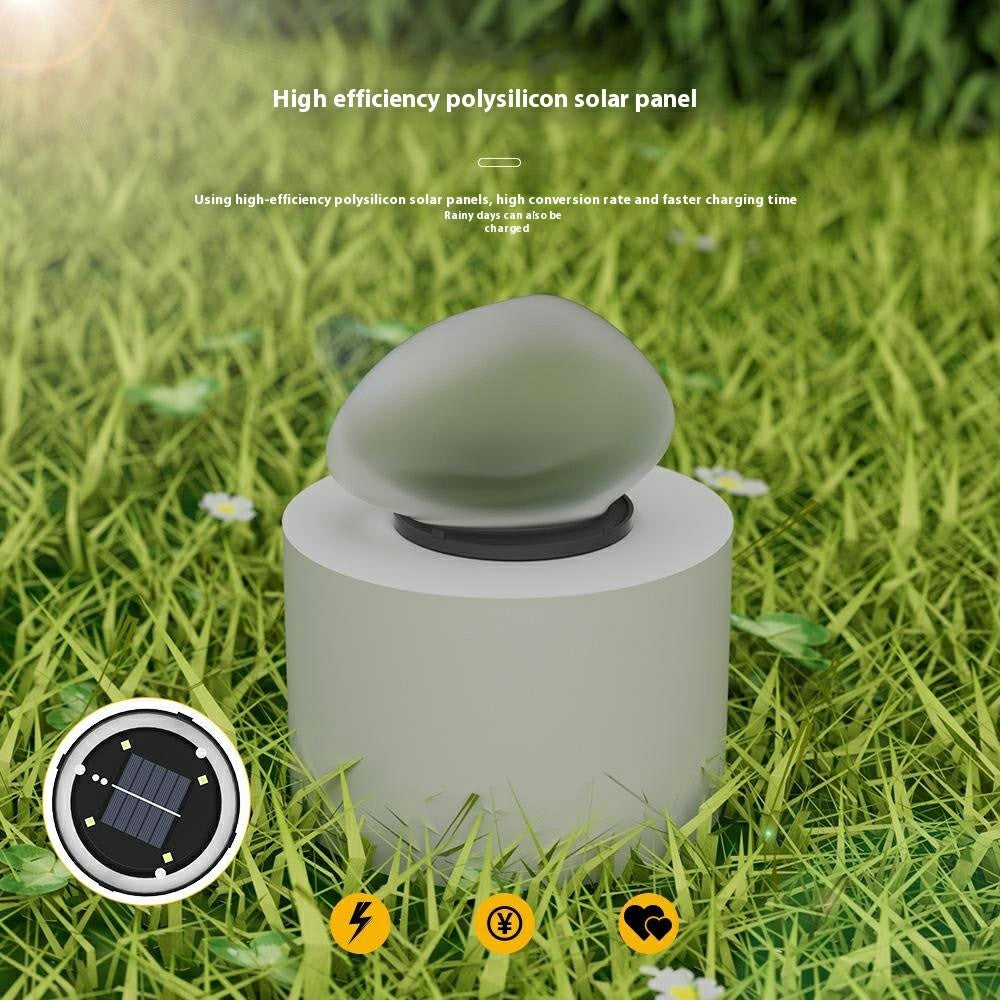 Solar Decorative Pebble Stone Design Garden Light Outdoor Waterproof Lawn Yard Lamp