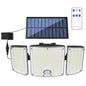 TG-TY01039 278 LED 3-Head Solar Powered Wall Light with Remote Control Waterproof Garden Lamp, Standard Panel