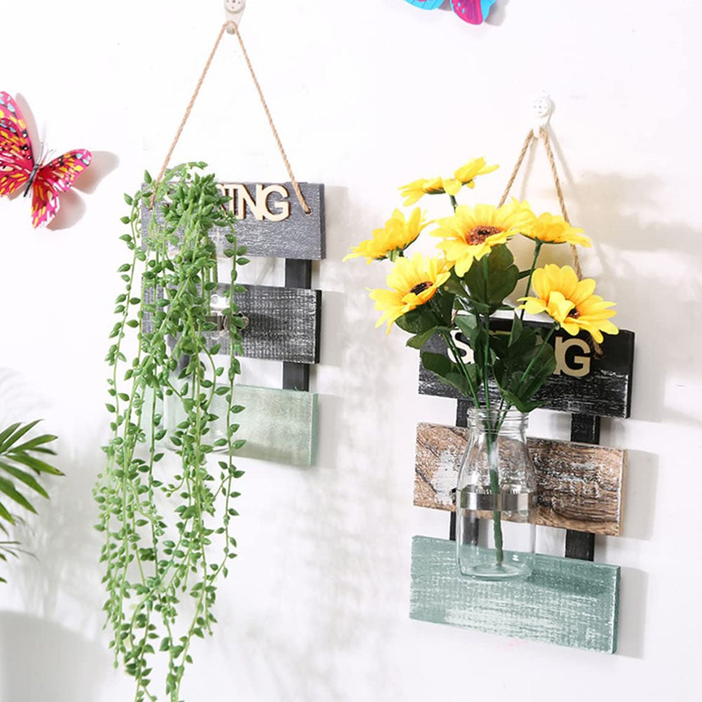 24 x 16.5cm Wall Mounted Water Planting Vase Creative Room Wall Decor Hanging Flower Plant Holder