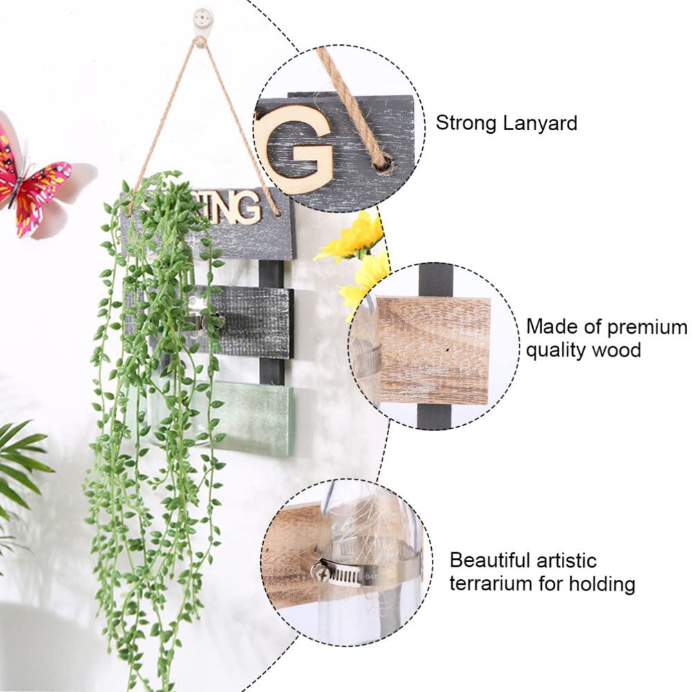 24 x 16.5cm Wall Mounted Water Planting Vase Creative Room Wall Decor Hanging Flower Plant Holder
