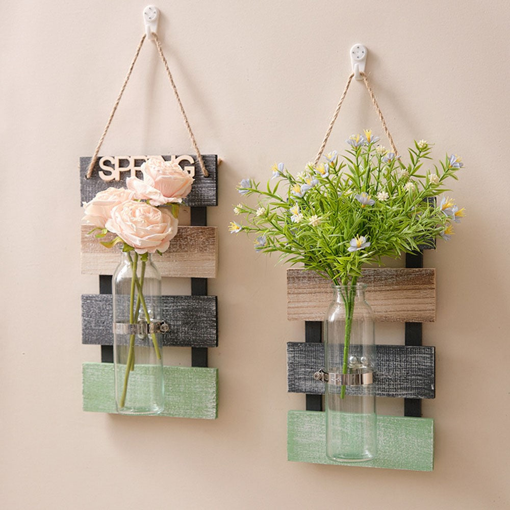 30 x 16.5cm Wall Mounted Water Planting Vase Creative Room Wall Decor Hanging Flower Plant Holder