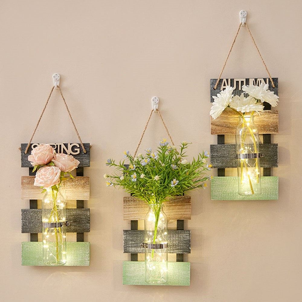 30 x 16.5cm Wall Mounted Water Planting Vase Creative Room Wall Decor Hanging Flower Plant Holder