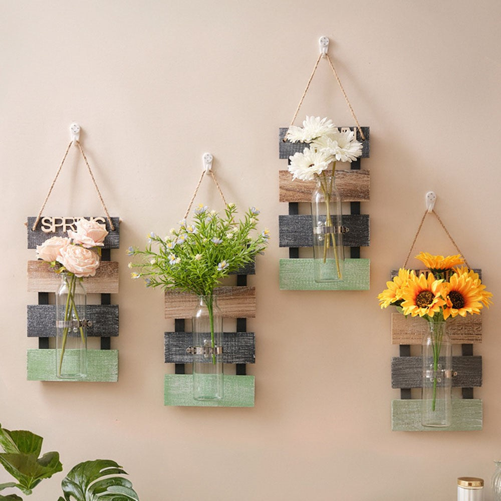 30 x 16.5cm Wall Mounted Water Planting Vase Creative Room Wall Decor Hanging Flower Plant Holder