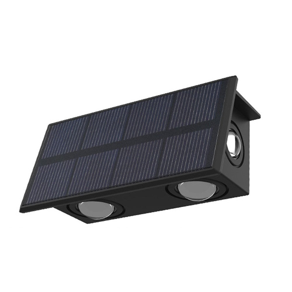 TS-G0308 1Pc 4LED Wall Washer Light Outdoor Solar Waterproof 3-Sided Ambient Lamp, Warm Light