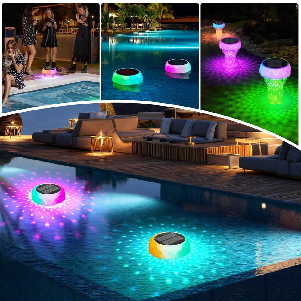 Solar Powered Disinfection Pool Light LED Floating Fountain Lamp Landscape Decoration with Remote Control