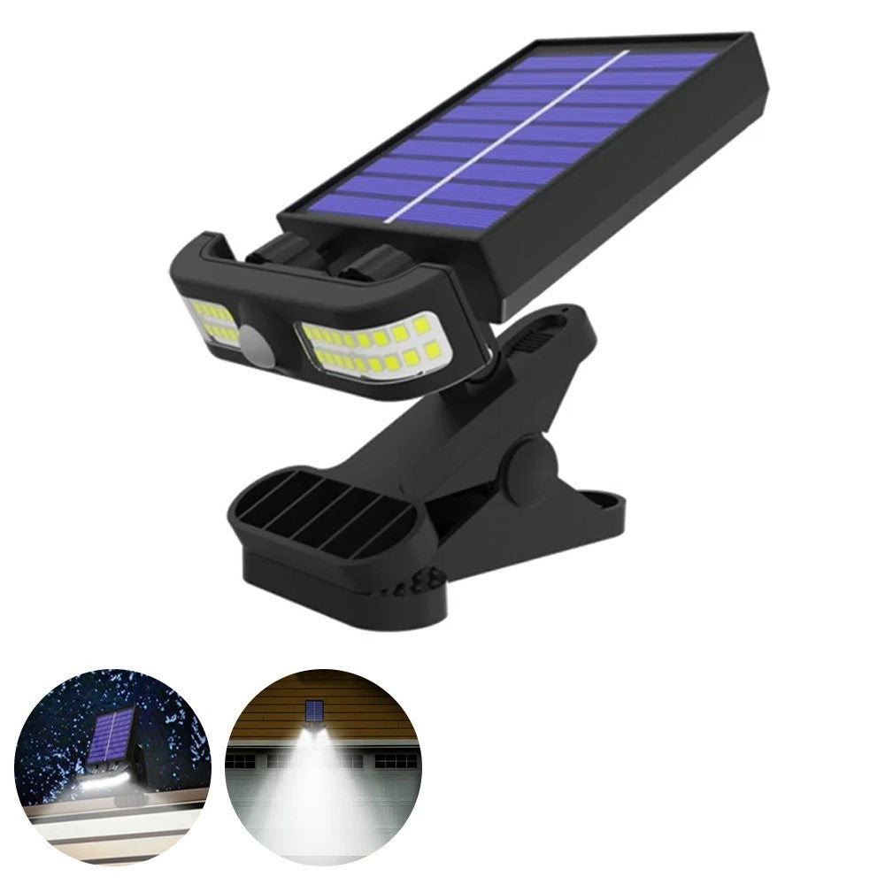 TJ-105 40-LED Solar Powered Clip On Light for Garden Waterproof Motion Sensor Lamp, Support USB Charging