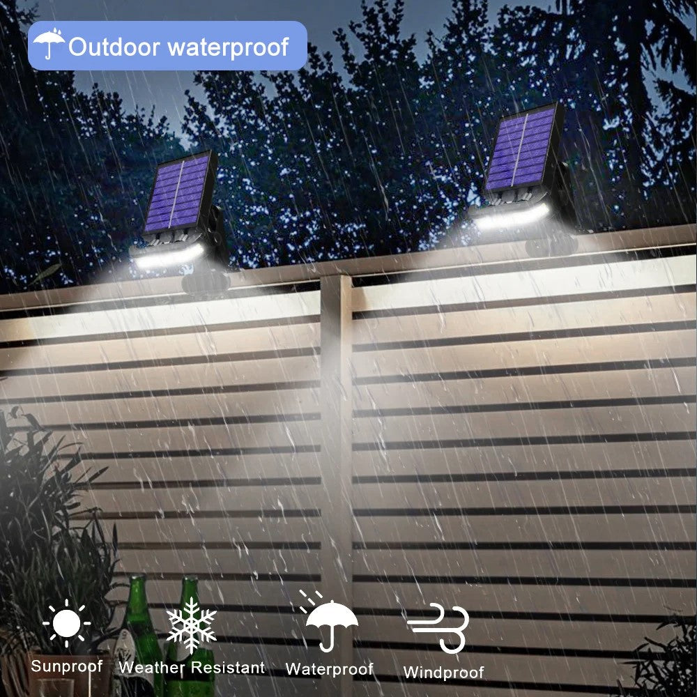 TJ-105 40-LED Solar Powered Clip On Light for Garden Waterproof Motion Sensor Lamp, Support USB Charging