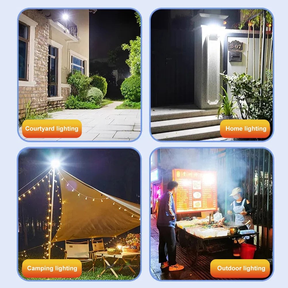 TJ-105 40-LED Solar Powered Clip On Light for Garden Waterproof Motion Sensor Lamp, Support USB Charging