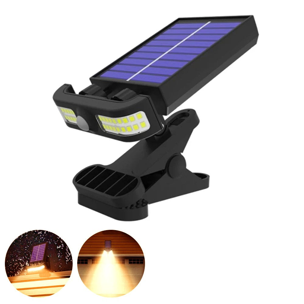 TJ-105 40-LED Solar Powered Clip On Light for Garden Waterproof Motion Sensor Lamp, Support USB Charging