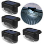 2 LED Solar Step Lights 4Pcs Deck Railing Fence Wall Stair Lighting Outdoor Waterproof for Garden / Patio / Pathway