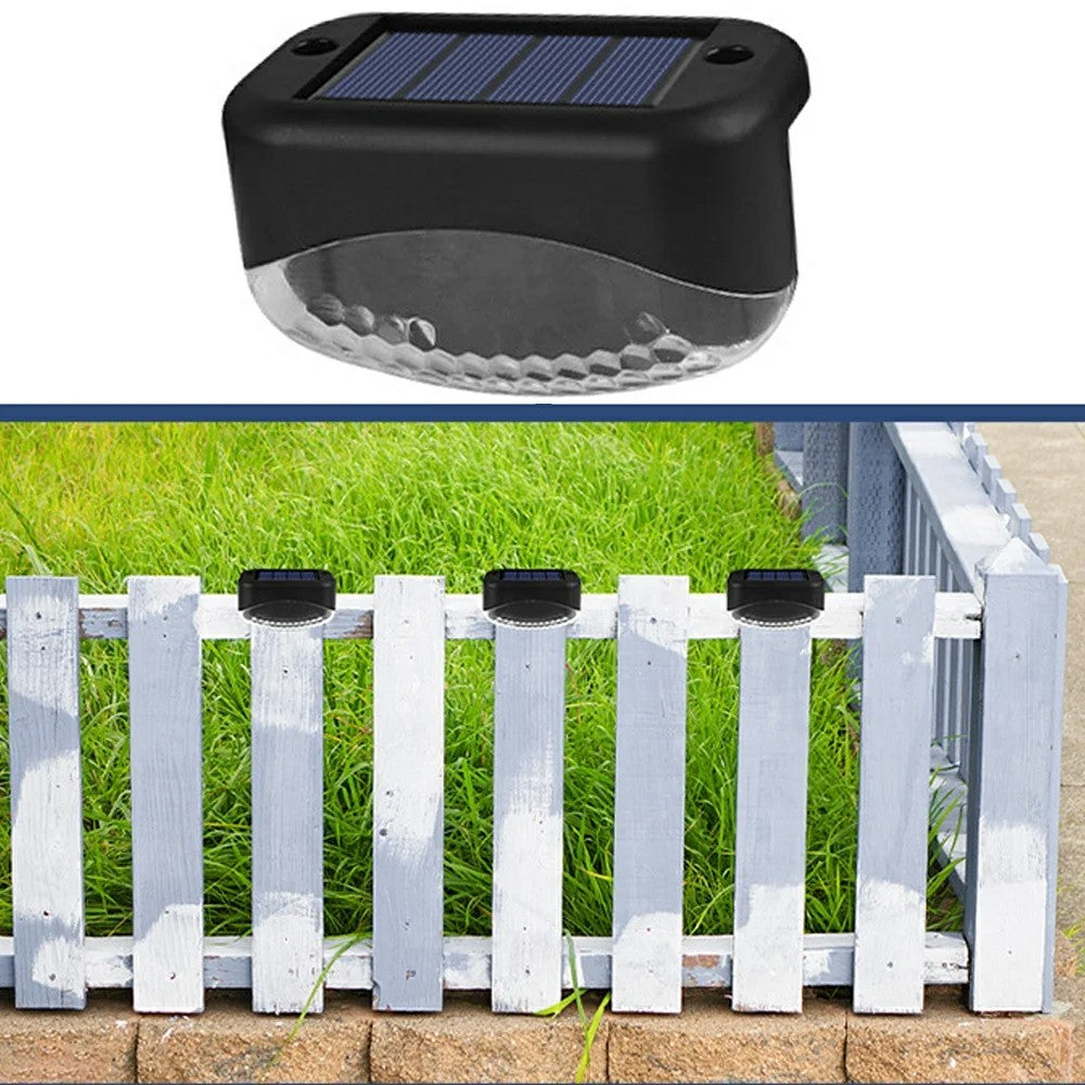 2 LED Solar Step Lights 4Pcs Deck Railing Fence Wall Stair Lighting Outdoor Waterproof for Garden / Patio / Pathway