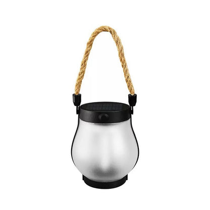 Solar Powered Flame Light Rope Hanging Outdoor Camping Lantern Garden Decor Lamp