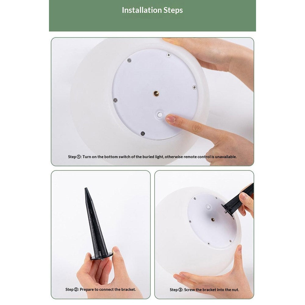 TG-JG06001 15cm Split Solar Street Light Lawn Lamp Remote Control Landscape Ambience Light for Garden Courtyard